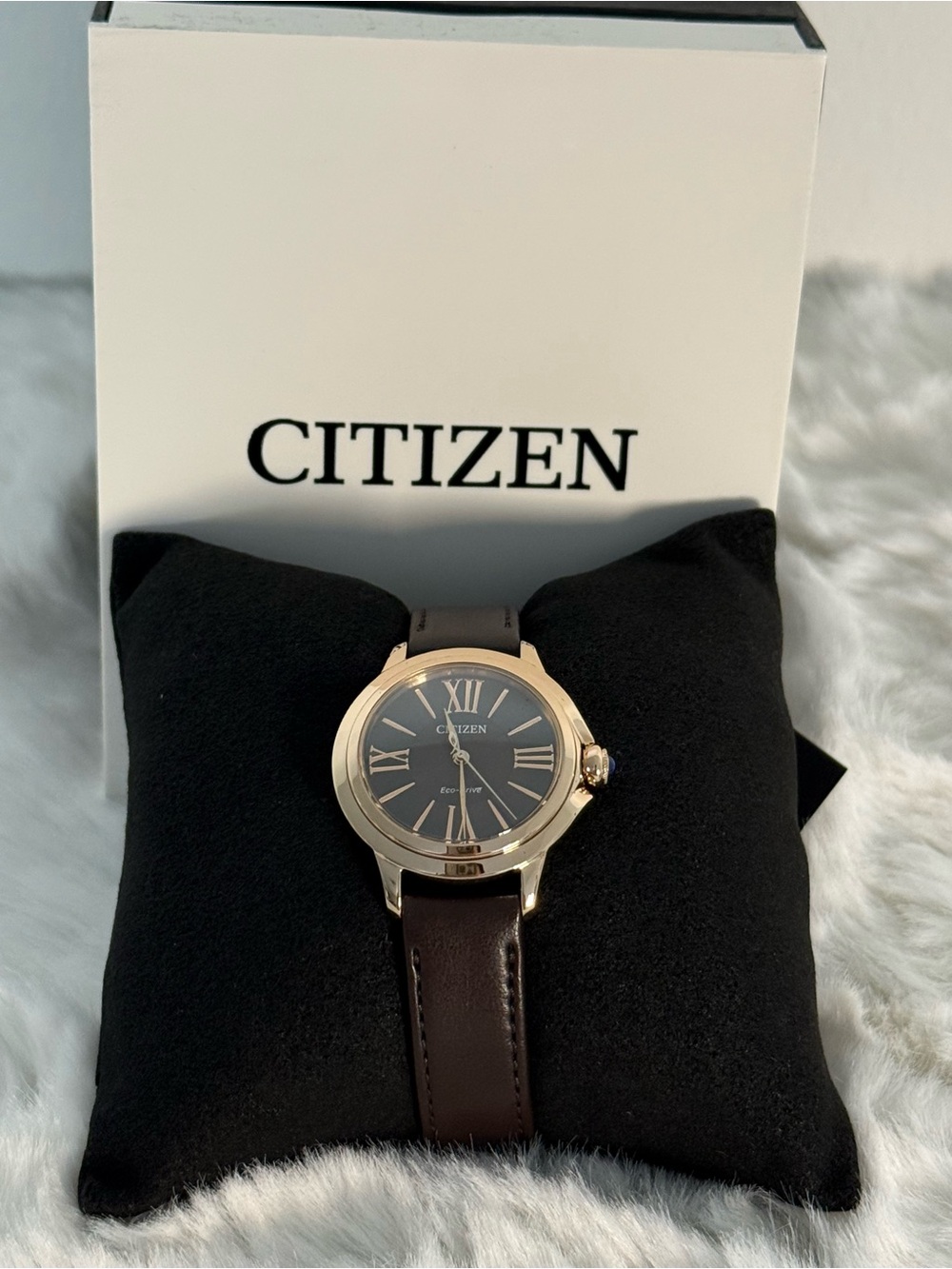 Citizen L Ceci Eco-Drive Women’s Watch EM1163-09X Brown Dial NWT Box